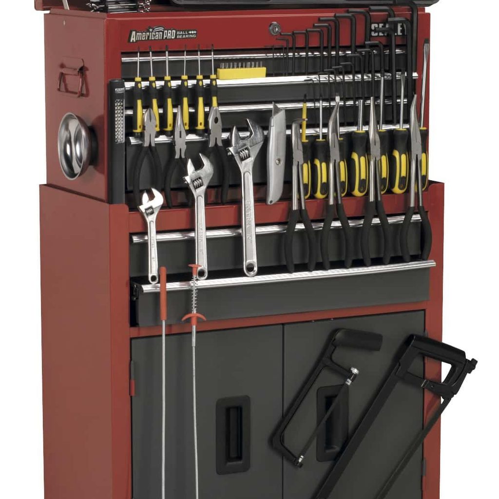 American PRO(R) Topchest & Rollcab Combination 6 Drawer with 170pc Tool ...