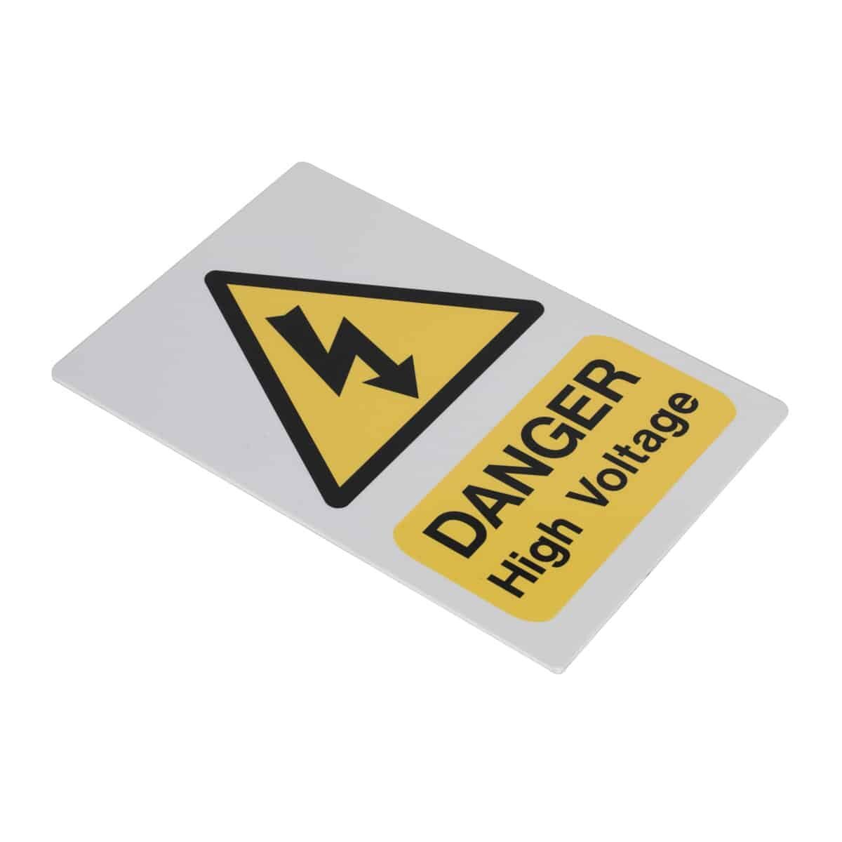 Sealey HVSA4 High Voltage Warning Sign 200×300mm – Triace