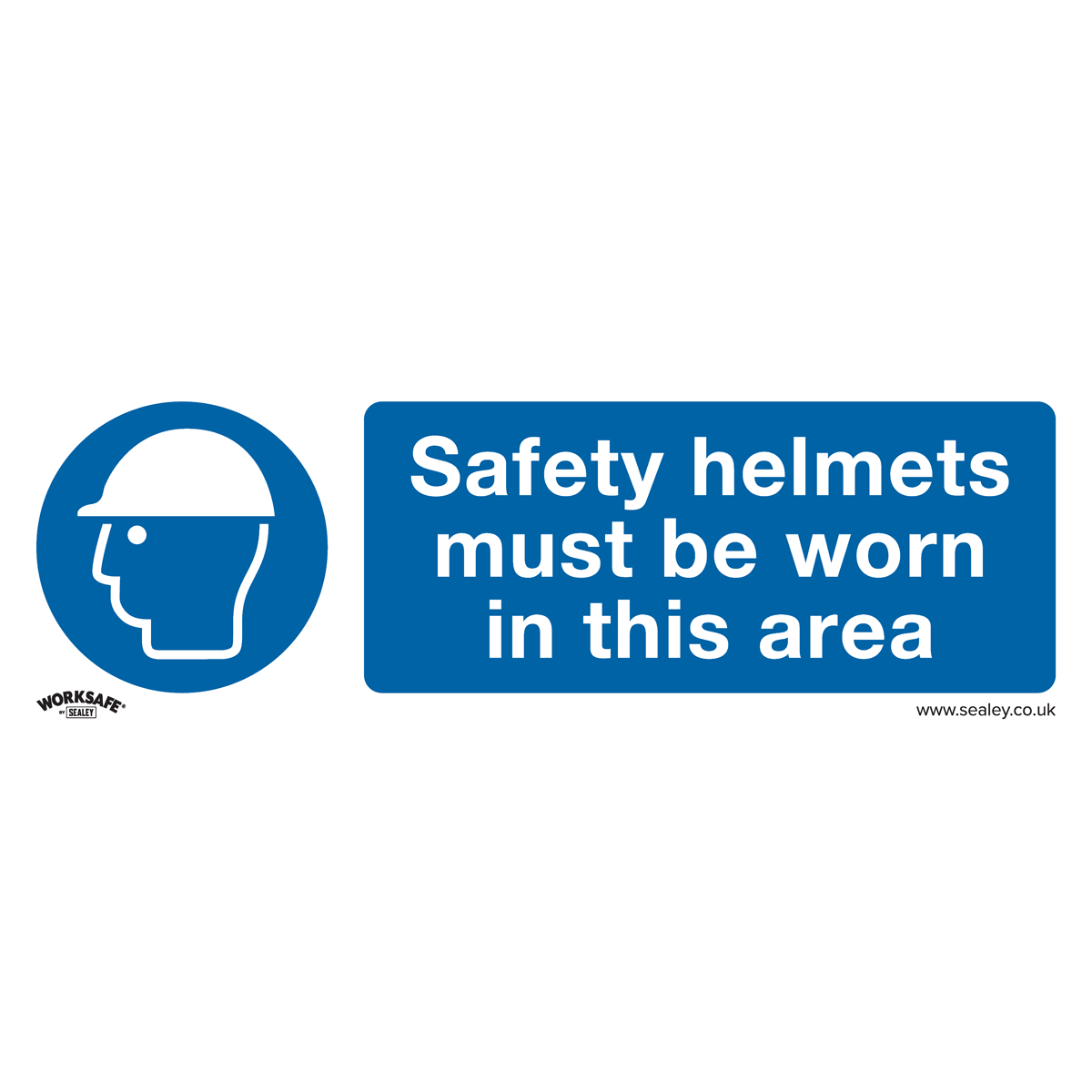 Safety Helmets Must Be Worn In This Area Safety Sign – Rigid Plastic ...