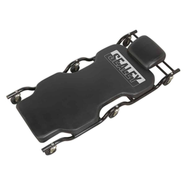 Deluxe Steel Creeper with 6 Wheels & Headrest