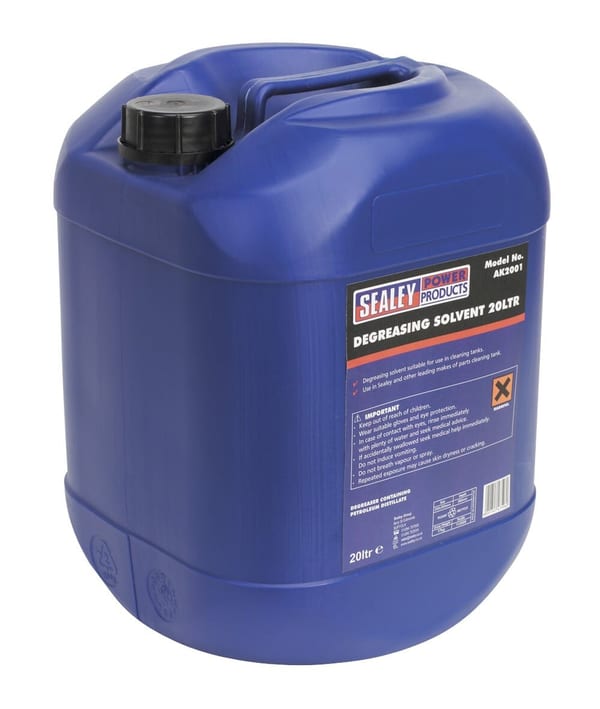 Sealey Degreasing Solvent 20L - professional cleaning solution for tools and workshop.