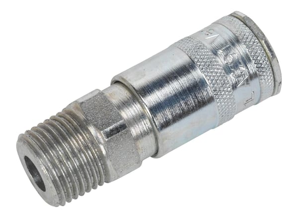 Male 1/2" BSPT coupling body for compressors and power tools