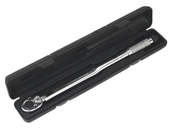 Siegen 1/2" square drive torque wrench in protective case