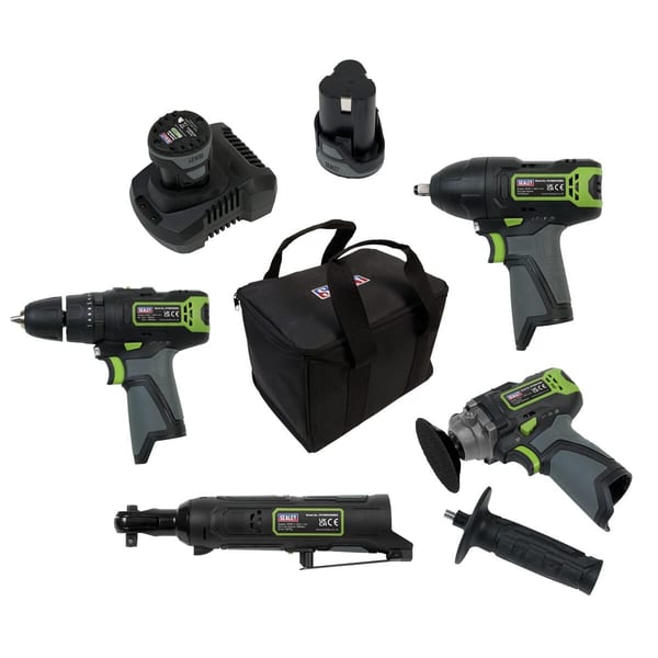 4 x SV10.8 Series Cordless Power Tool Kit 10.8V - 2 Batteries