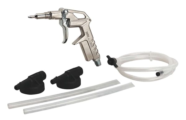 Air tool spray gun kit featuring a spray gun, hoses, and connectors for efficient application of various materials.