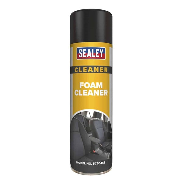 Sealey foam cleaner spray for automotive upholstery and interior surfaces, effective cleaning solution for car seats and interiors.