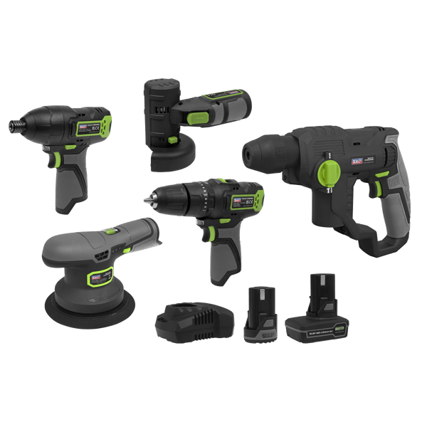 5 x SV10.8 Series Cordless Power Tool Kit 10.8V - 2 Batteries