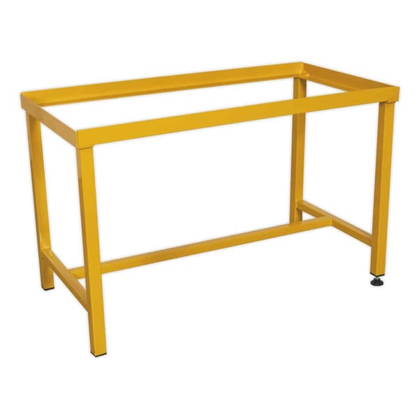 Flammables storage cabinet 900x460x900mm, durable yellow steel for safe storage in workshops.