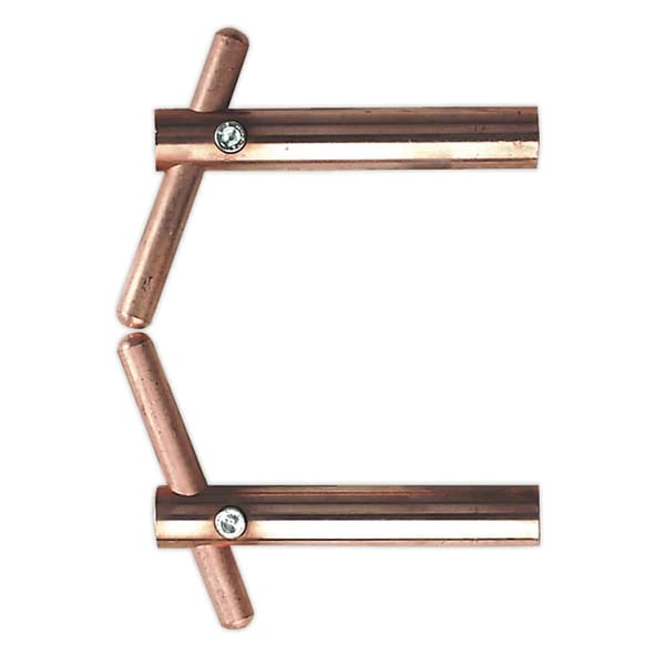 120mm inclined electrode holder for spot welding, ideal for efficient welding tasks.