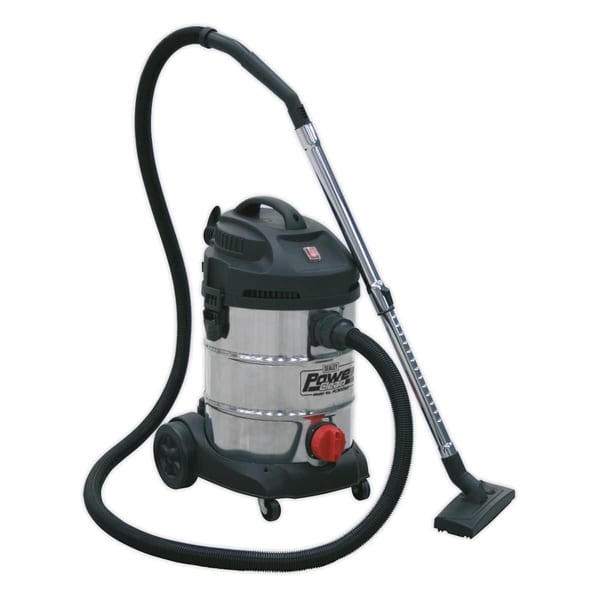 30L Vacuum Cleaner Wet & Dry Stainless Steel Drum & Detachable Leaf Blower 1200W/230V