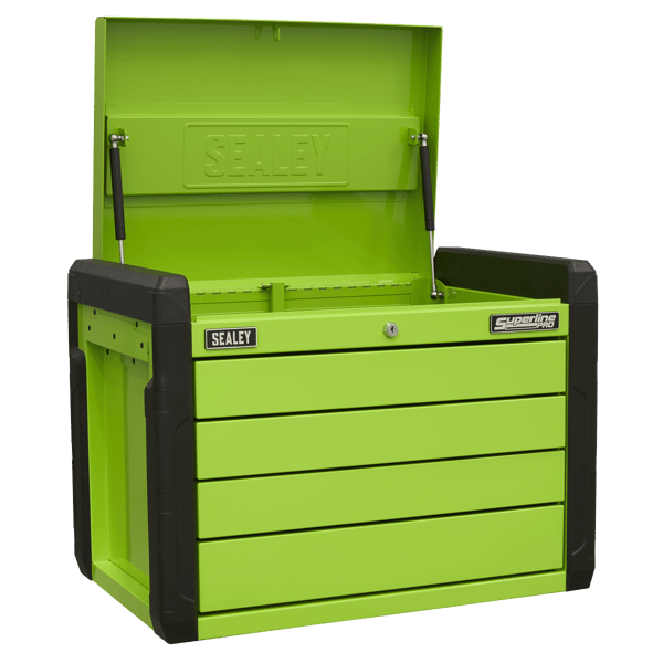 Superline PRO(R) Push-to-Open Topchest 4 Drawer - Green