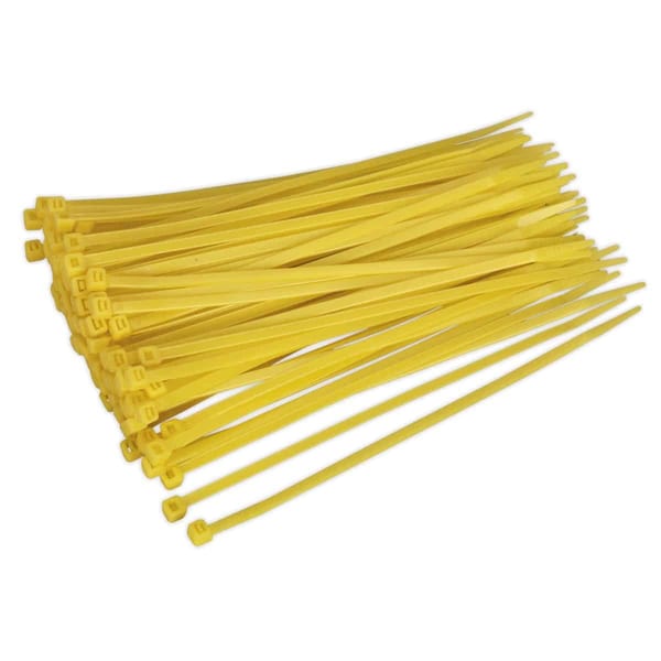 Cable Tie 200 x 4.4mm, Yellow - Pack of 100