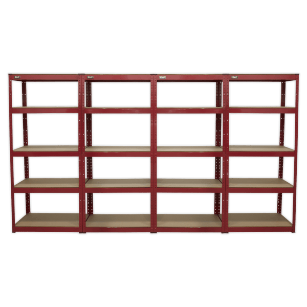 Racking Unit with 5 Shelves 150kg Capacity Per Level - Set of 4