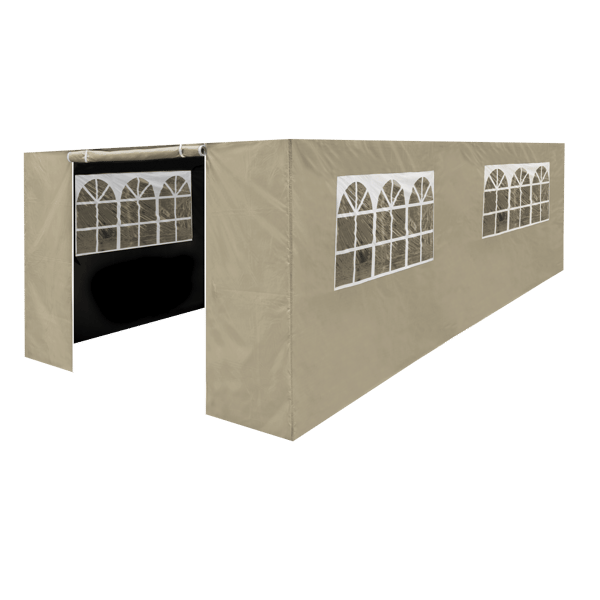 Premium Side Walls/Doors/Windows for Gazebo/Marquee, Fits 3 x 6m Models - Beige