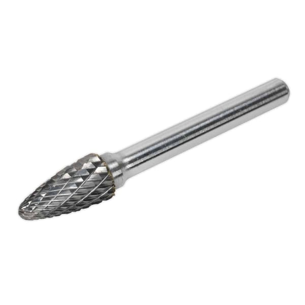 Diamond coated tungsten carbide burr for precision cutting and shaping in metalworking and woodworking applications.