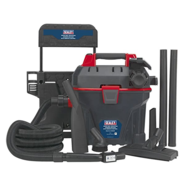 1500W Garage Vacuum with remote control and wall mounting features