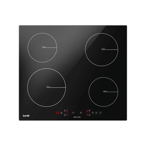 Integrated Induction Hob with 4 Cooking Zones 60cm 2800W Output
