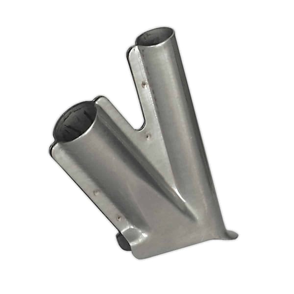 Plastic welding nozzle for hot air guns used in power tools and workshop applications.