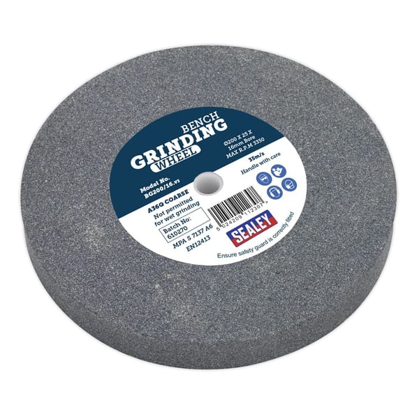 Sealey bench grinding wheel for metal, 200mm diameter, coarse grit, model SG20C.