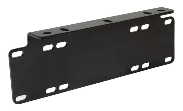 Universal light mounting bracket for numberplate fitting, ideal for garages and motoring use.