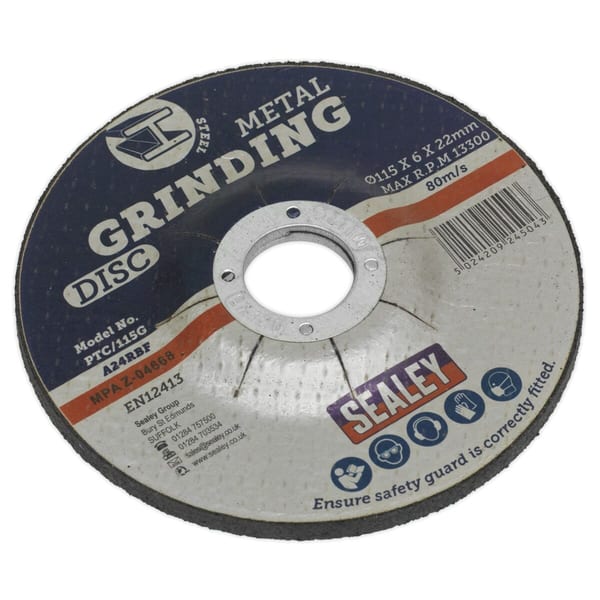 115 x 6mm Grinding Disc 22mm Bore