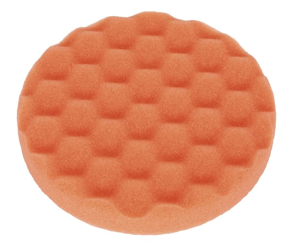 Orange firm buffing and polishing foam head Ø150mm for tools and workshop use