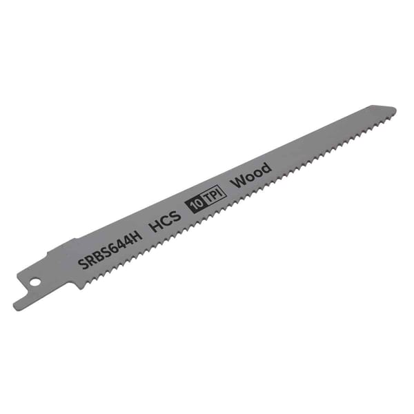 Reciprocating Saw Blade for Clean Wood 150mm 10tpi - Pack of 5