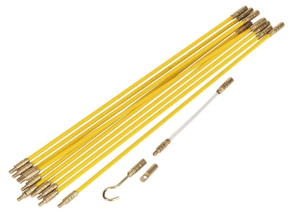 Mole Pole Pro Cable Management Tool 12pc set with 3.2m rods for efficient wiring solutions