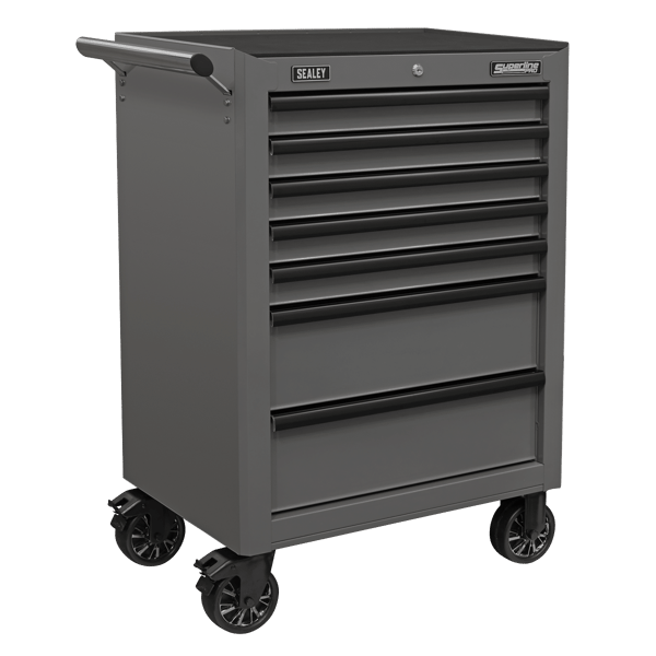Superline PRO(R) Rollcab 7 Drawer - Grey/Black