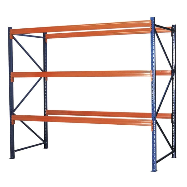 Heavy-Duty Racking Unit with 3 Beam Set 1000kg Capacity Per Level