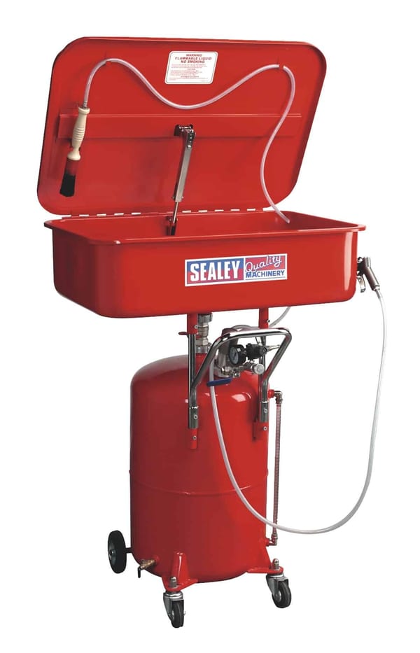 Air Operated Mobile Parts Washer 50L with 65L Reservoir