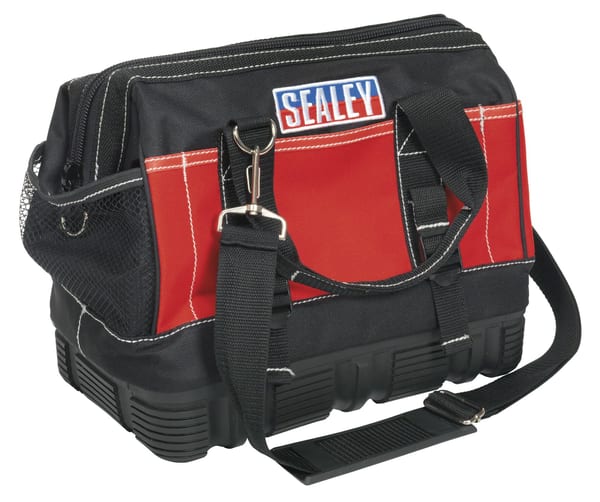 Rubber bottom tool storage bag, 305mm, durable construction, ideal for organizing tools.