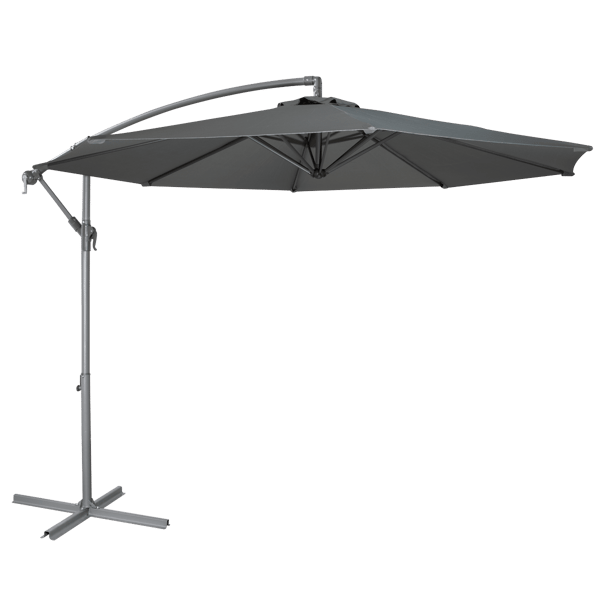 Banana Parasol with Cover 3m - Grey