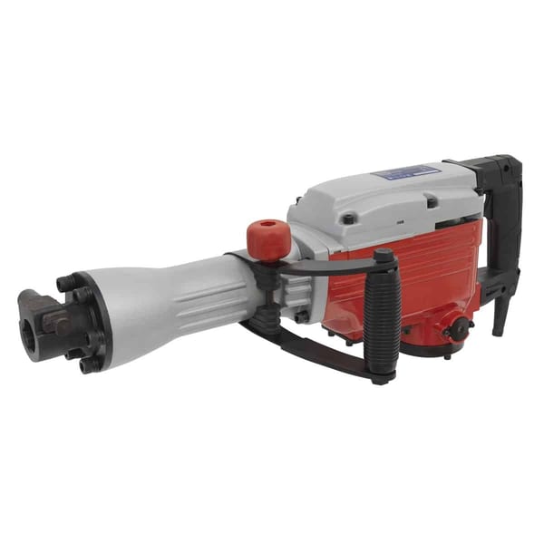 Heavy-duty electric breaker tool with a robust design, suitable for demolition and construction tasks, featuring a powerful motor and ergonomic handle.