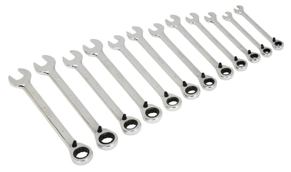 12pc Metric Reversible Ratchet Combination Spanner Set from Siegen Hand Tools