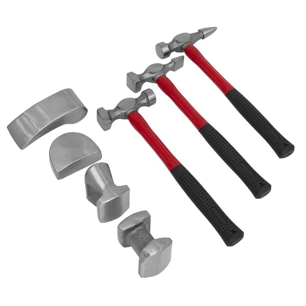 Drop-Forged Panel Beating Set with Fibreglass Shafts 7pc