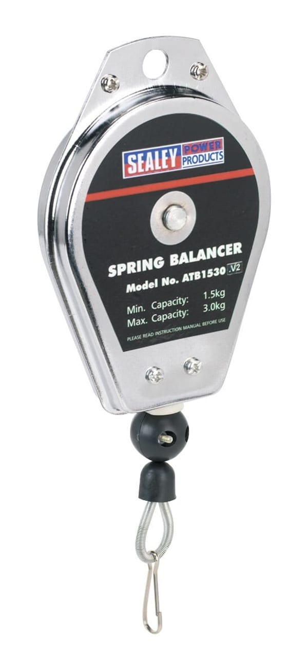 Spring balancer for tools, 1.5-3kg capacity, ideal for workshops and air power tools.