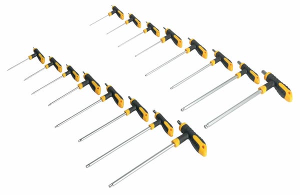 16-piece T-Handle TRX-Star & Hex Key Set for versatile hand tool applications