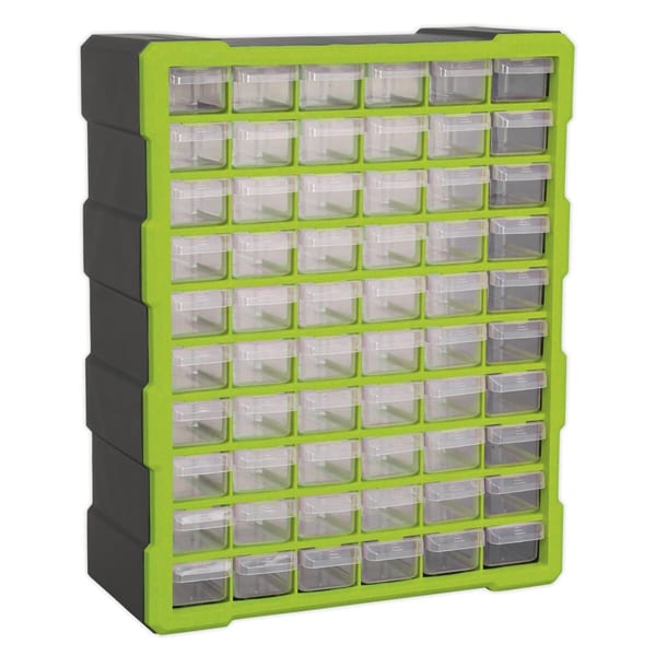Cabinet Box 60 Drawer - Green/Black