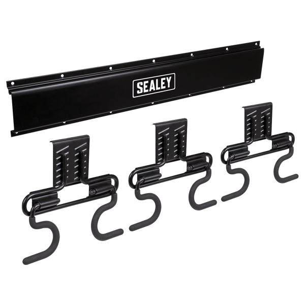 Wall Mounting Storage Rail with 6 Hooks
