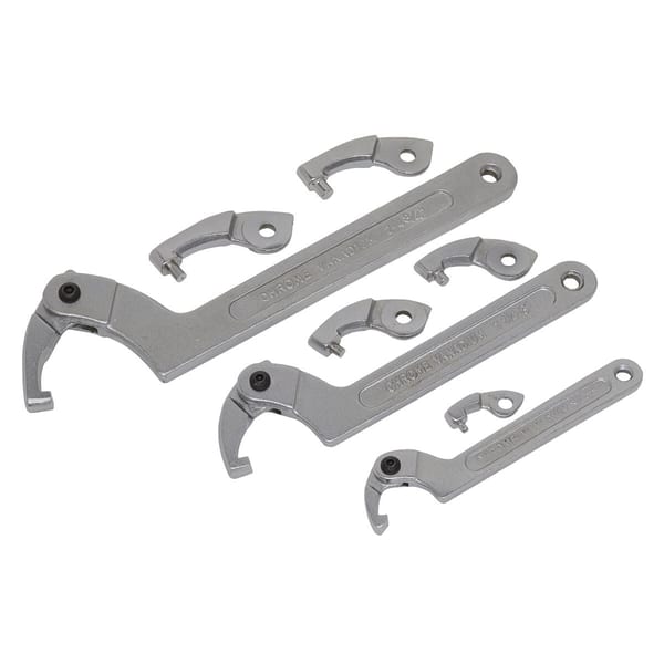 Adjustable C-Spanner Hook & Pin Wrench Set 11pc