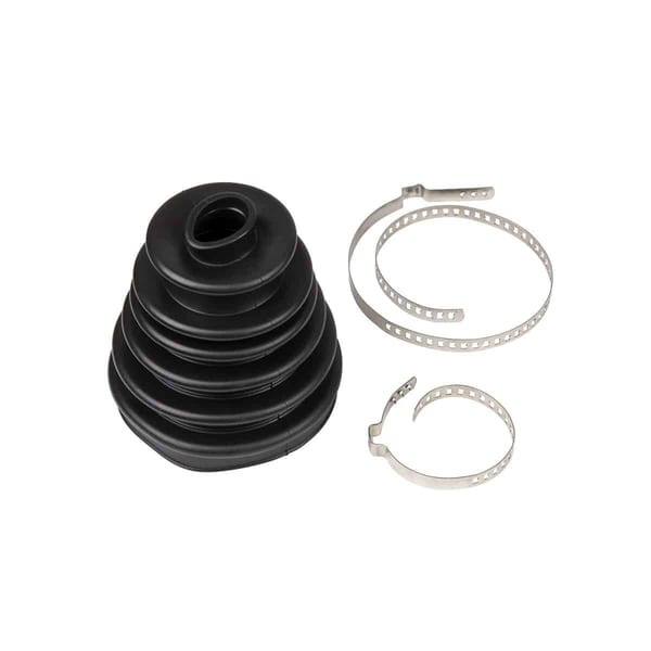 Black rubber boot with two metal clamps for power tools repair and maintenance