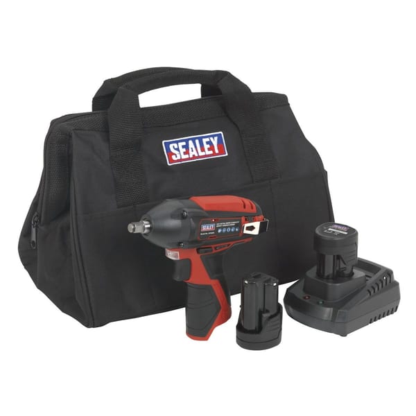 SV12 Series 3/8"Sq Drive Cordless Impact Wrench Kit 12V 2Ah - 2 Batteries
