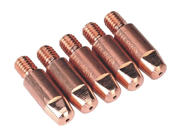Pack of 5 contact tips, 1mm aluminium for TB25/36 MIG welding equipment.