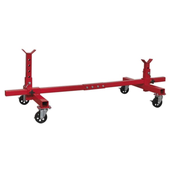 Adjustable 2-Post Vehicle Moving Dolly 900kg Capacity