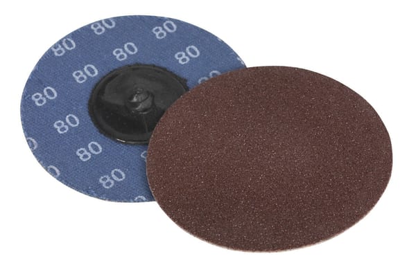 10-pack of Ø75mm quick change sanding discs, 80 grit for efficient sanding.