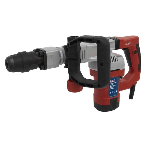 Heavy-duty electric hammer drill with adjustable settings and ergonomic handle for efficient drilling and chiselling tasks.
