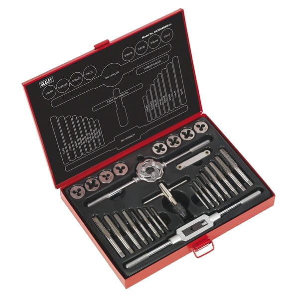 Imperial Tap & Die Set Split Dies BSW 28pc