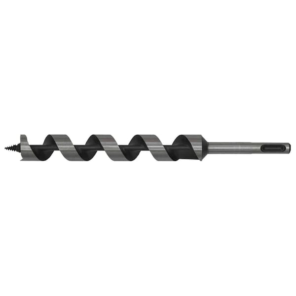 Heavy-duty auger drill bit with a 30mm diameter, designed for efficient drilling in wood and soil, featuring a spiral design for optimal performance.