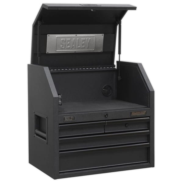 Superline PRO(R) Black Edition Topchest with 4 Soft Close Drawers & Power Bar 660mm